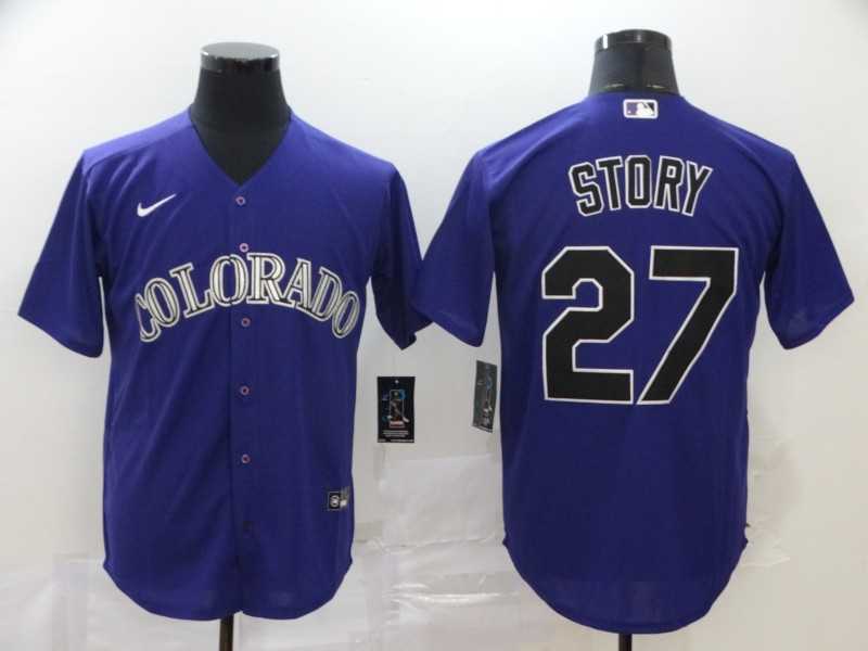 Rockies 27 Trevor Story Purple 2020 Nike Cool Base Jersey,We sell and wholesale Rockies 27 Trevor Story Purple 2020 Nike Cool Base Jersey on line form chian!